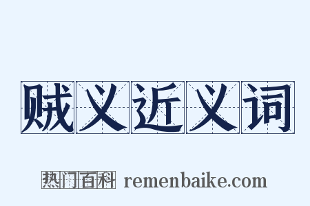 贼义近义词是什么意思的图片